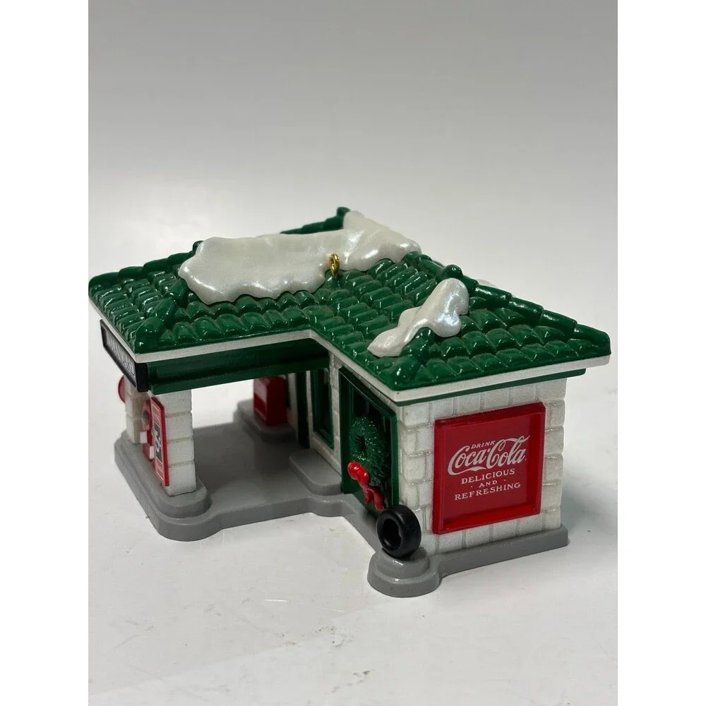 Coca Cola Trim-A-Tree Collection Christmas Ornament Standard Gas Station 1991